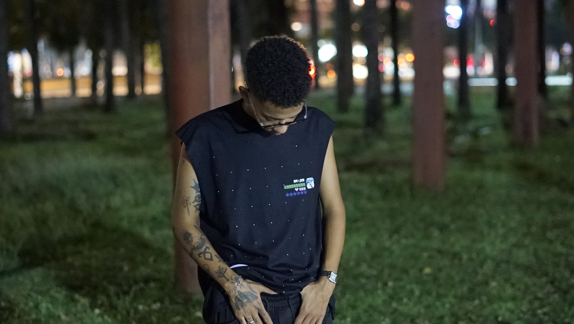 Vice city T-shirt sin mangas oversize