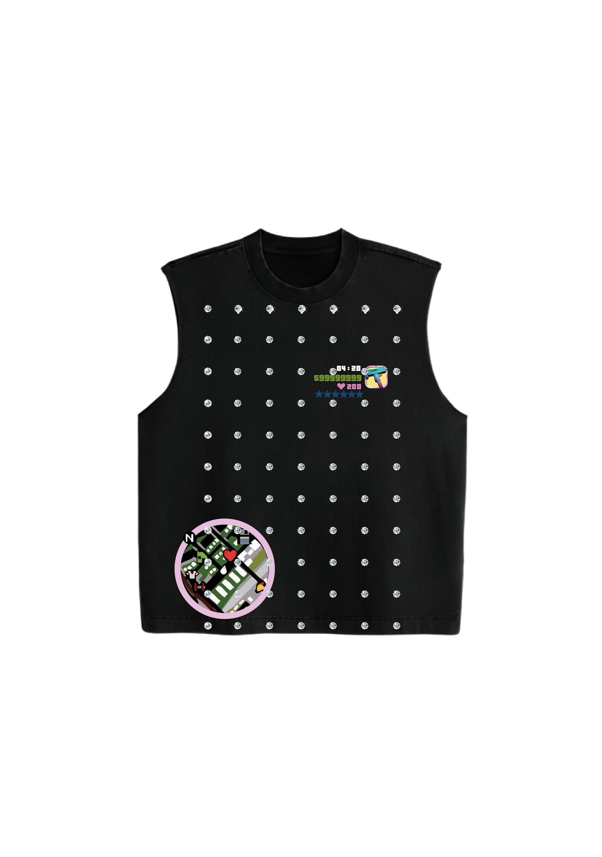 Vice city T-shirt sin mangas oversize