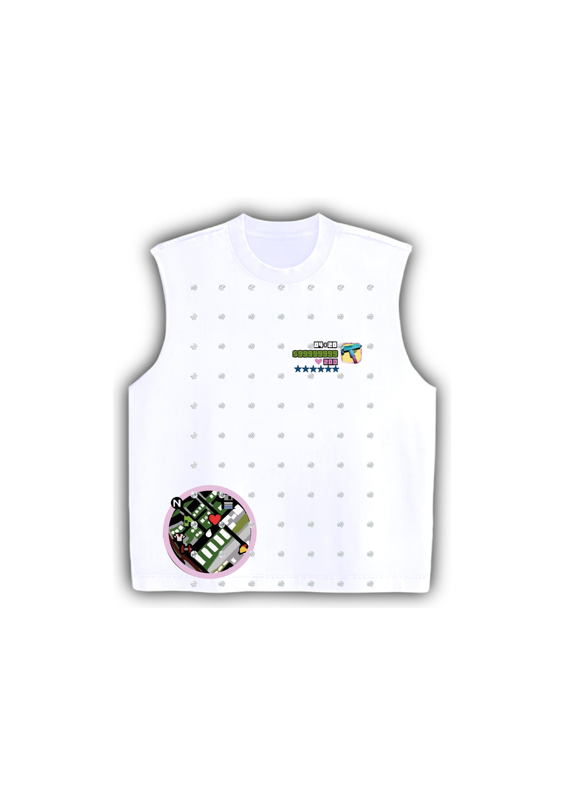 Vice city T-shirt sin mangas oversize